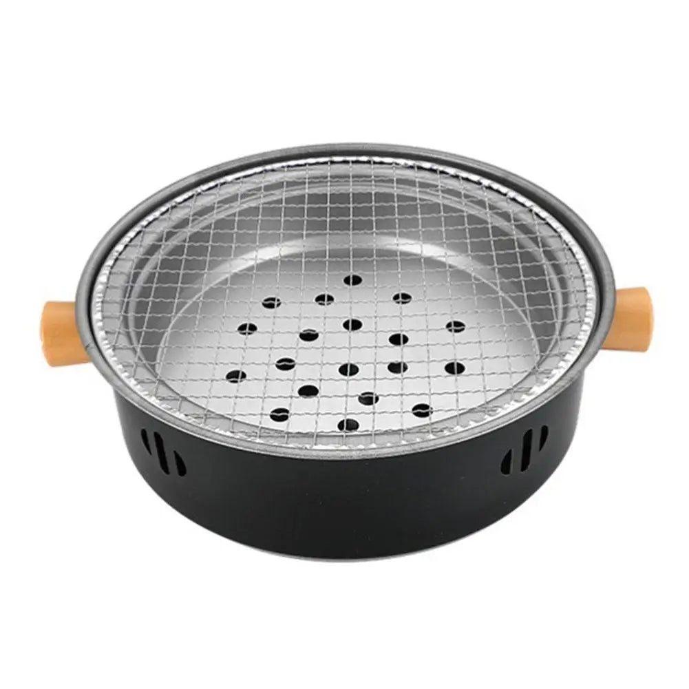 Steel Barbecue Grill Korean Charcoal Stove Split BBQ Stove Round Non-stick Barbecue Rack For Outdoor Camping