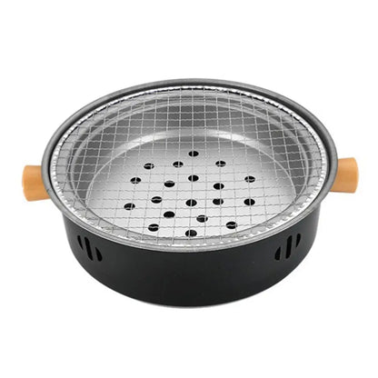 Steel Barbecue Grill Korean Charcoal Stove Split BBQ Stove Round Non-stick Barbecue Rack For Outdoor Camping