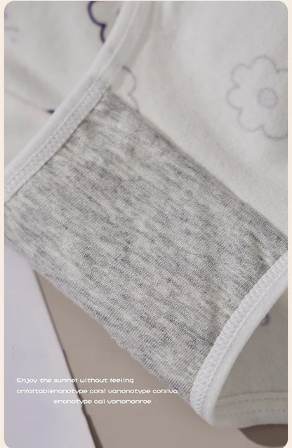 4Pcs/Set Cotton Panties Women High Waist Slimming Underwear Cute Print Young Girls Briefs Plus Size M-4XL Soft Female Lingerie