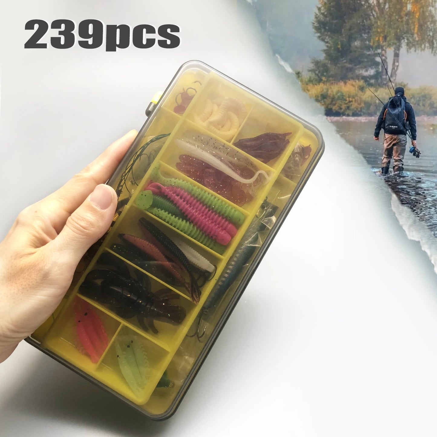 Fishing 83/133/193/239/409pcs Fishing Lure Kit For Trout/Pike/Bass Multi-Lure Fishing Set Layered Tackle Pro Gear Tackle Box