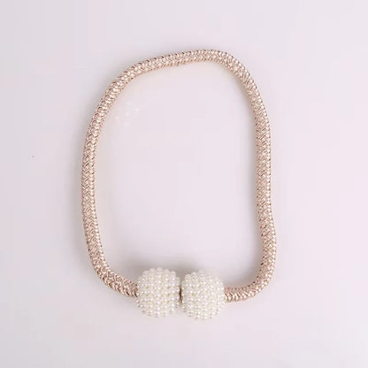 1pcs-2PCS New curtain buckle, curtain strap, pearl buckle design, no drilling installation, curtain tie rope