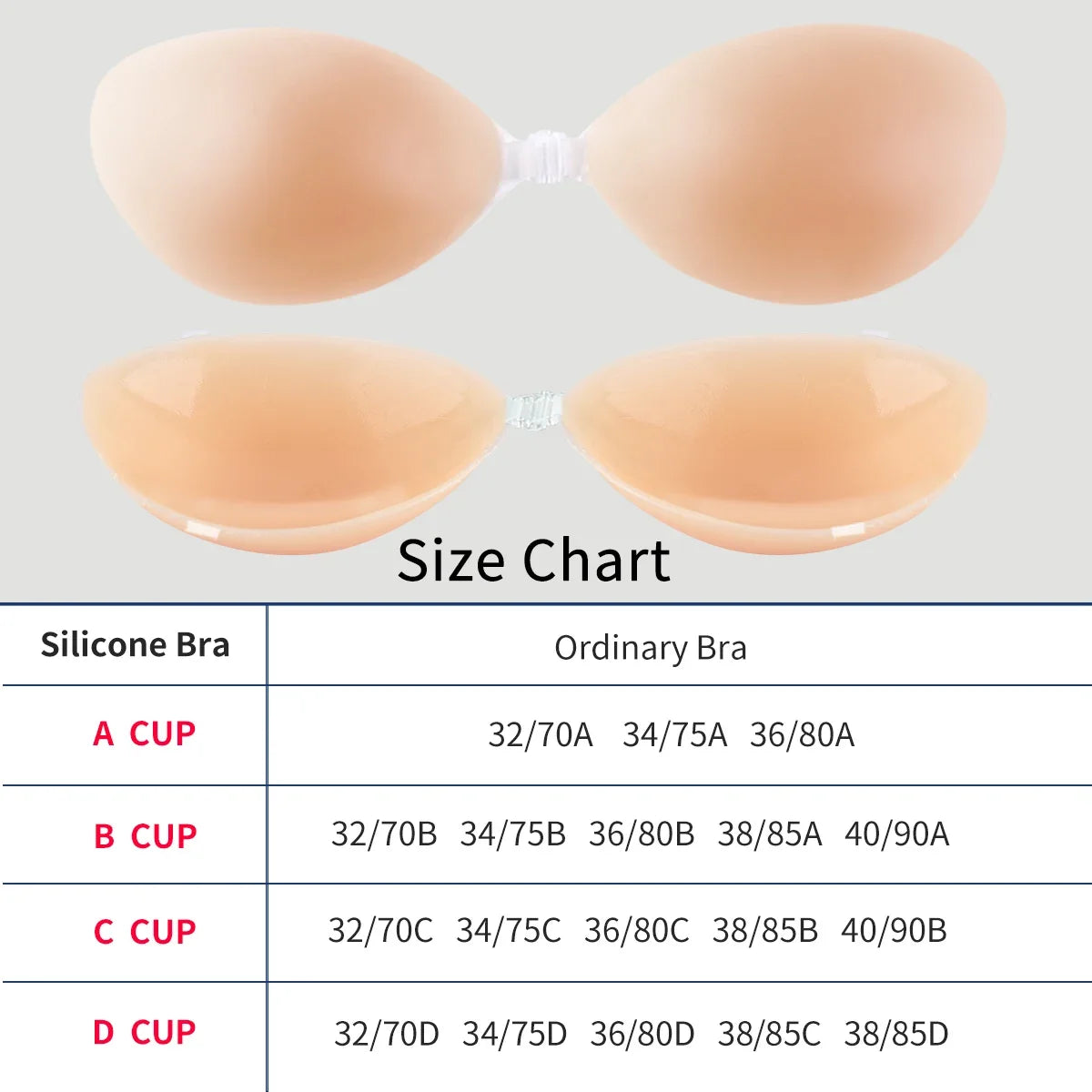 Reusable front button chest patches, silicone invisible strapless self-adhesive breast patches, women's underwear accessories