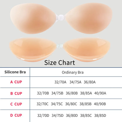 Reusable front button chest patches, silicone invisible strapless self-adhesive breast patches, women's underwear accessories