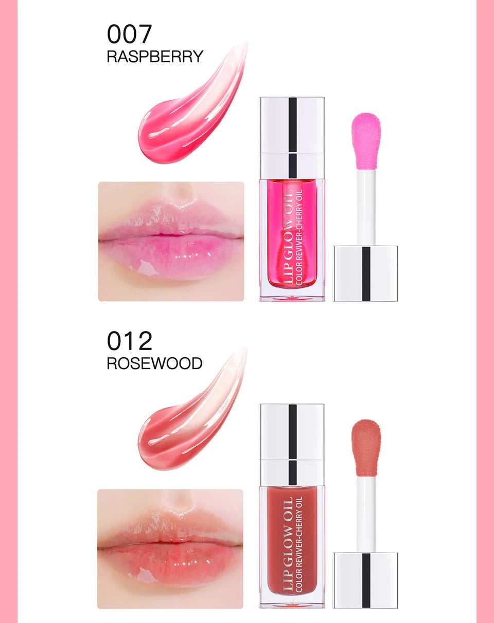 Crystal Jelly Moisturizing Lip Oil Plumping Lip Gloss Makeup Sexy Plump Lip Glow Oil Tinted Lip Plumper 6ml 1 Piece