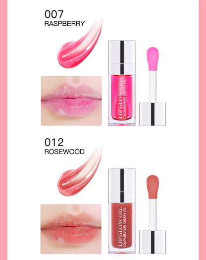 Crystal Jelly Moisturizing Lip Oil Plumping Lip Gloss Makeup Sexy Plump Lip Glow Oil Tinted Lip Plumper 6ml 1 Piece
