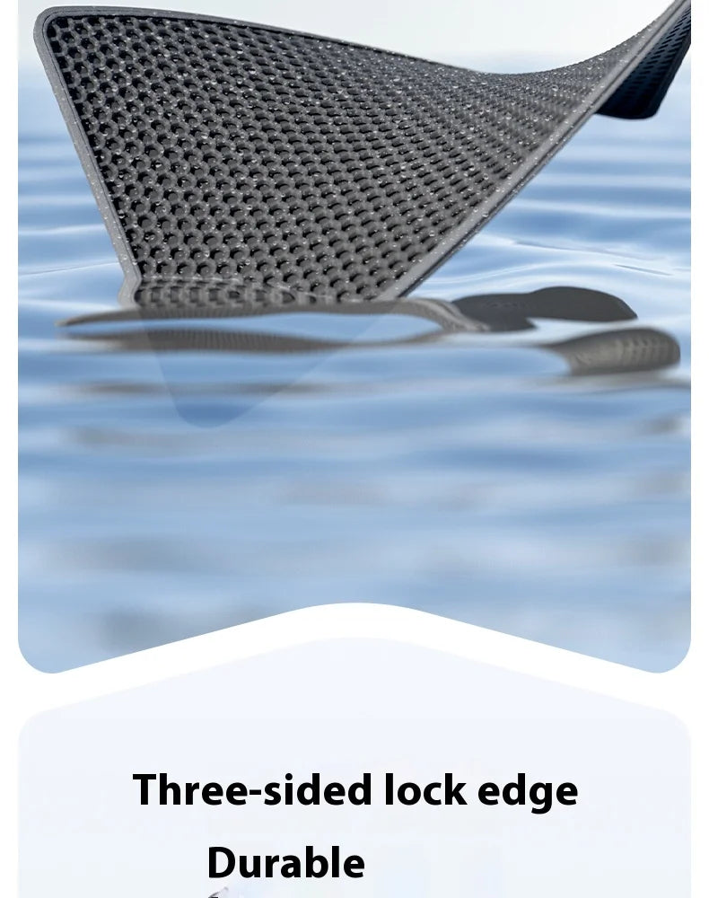 Large Waterproof Double Layer Cat Litter Mat Non-Slip Washable Pet Litter Box Mat Durable Sand Trapper Easy Clean Cat Toilet Mat