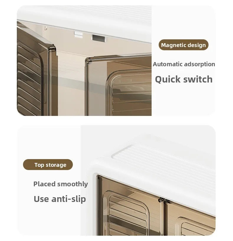 Bathroom Wall Cabinet - No-Drill Magnetic Door Storage Shelf with Dustproof Design, Hanging Organizer for Shower & Toiletries