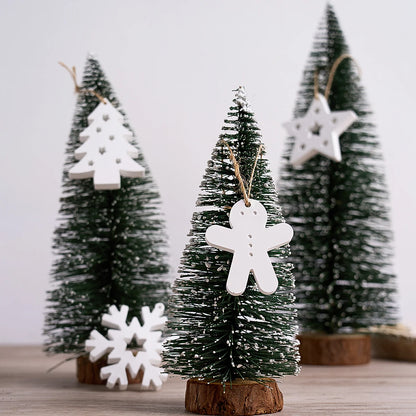 Christmas Series Hanging Pendant Silicone Mold DIY Resin Gypsum Mould Christmas Tree Deer Gloves Snowflake Home Decor Supplies