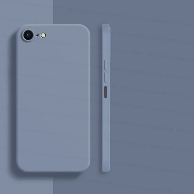 For iPhone 8 Case For iPhone SE 2022 2020 7 8 Plus Cover Case Luxury Shockproof Soft TPU Liquid Silicone Phone Back Cover Case