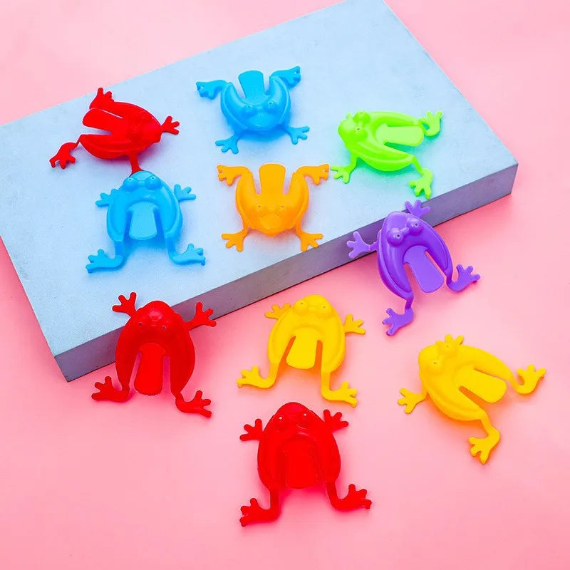 20/50pcs Solid Color Jumping Frog Plastic Bouncing Frog Jumping Frog Children Educational Toy,Gift for Kids Party Favors