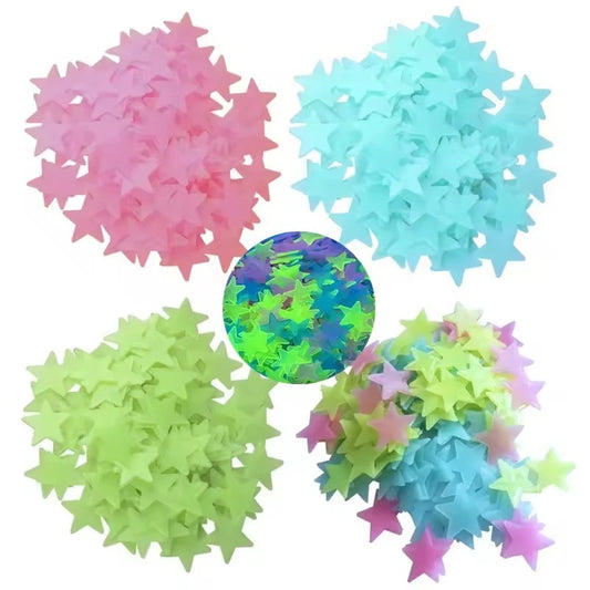 Glow in The Dark Stars Stickers - Self Adhesive Wall Decals for Kids Room Decor, DIY Night Sky Ceiling, Luminous Party Supplies