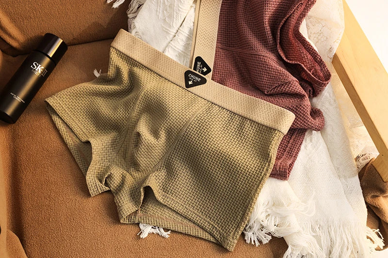 1pcs Men's Boxer Shorts Ice Silk Underwear Plus Size Underpants Breathable Sexy Slim Panties Air-conditioned Lingerie Wholesale