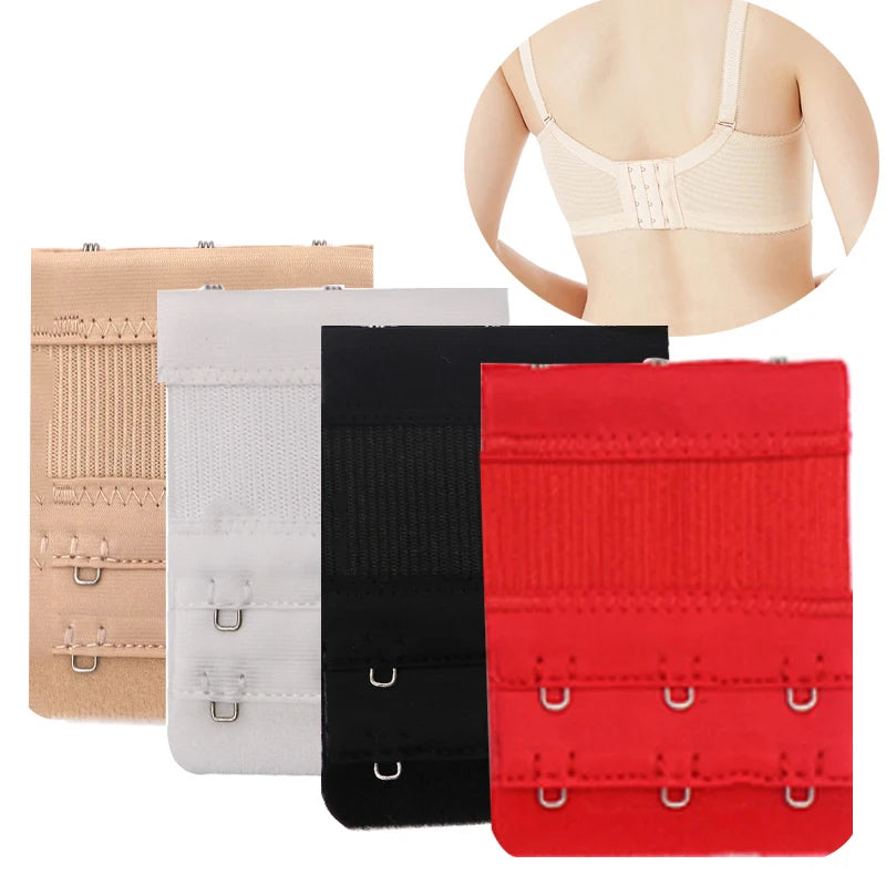 3/4/6/8pcs Bra Extender for Women's Elastic Bra Extension Strap Hook Clip Expander Adjustable Belt Buckle Intimates Accessories