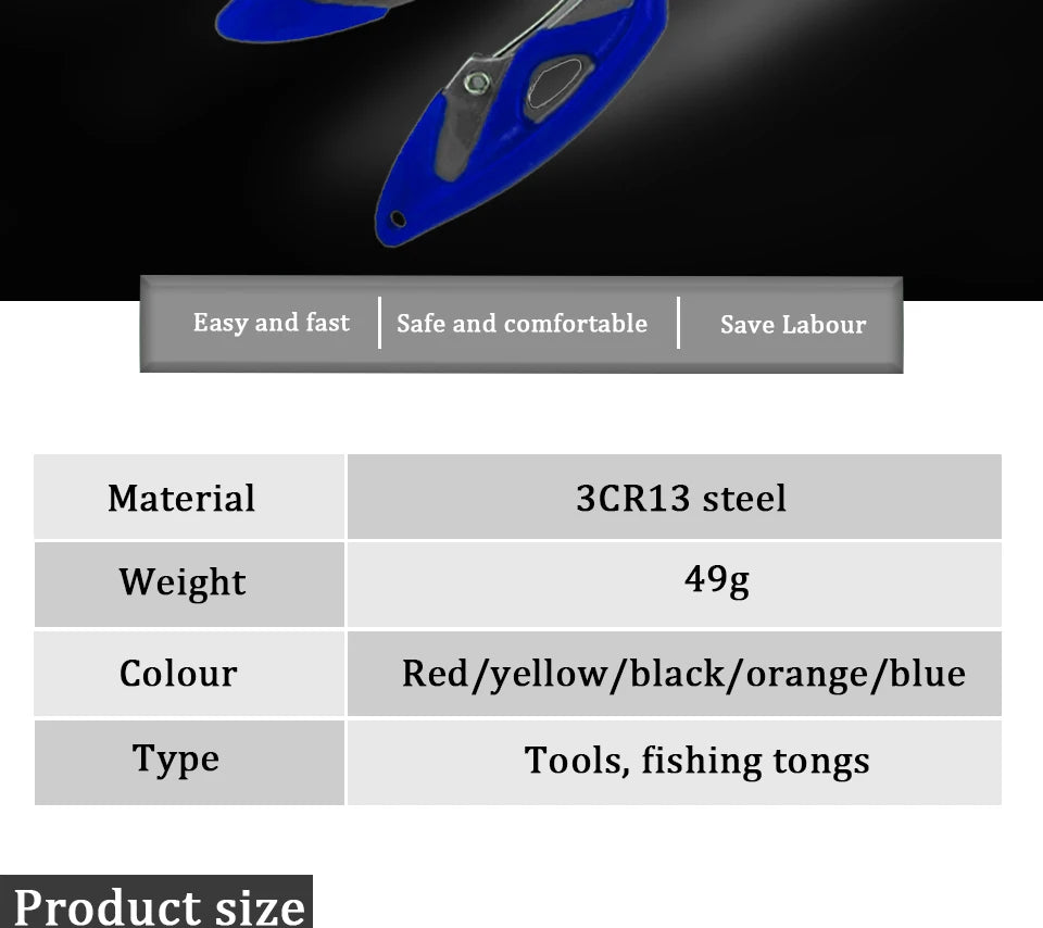 Fishing Lure Plier Scissors Return Spring Latch Bend Design Comfortable Handle Needle Nose Pliers Eagle Nose Pliers Orange