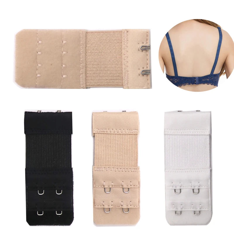 3/4/6/8pcs Bra Extender for Women's Elastic Bra Extension Strap Hook Clip Expander Adjustable Belt Buckle Intimates Accessories