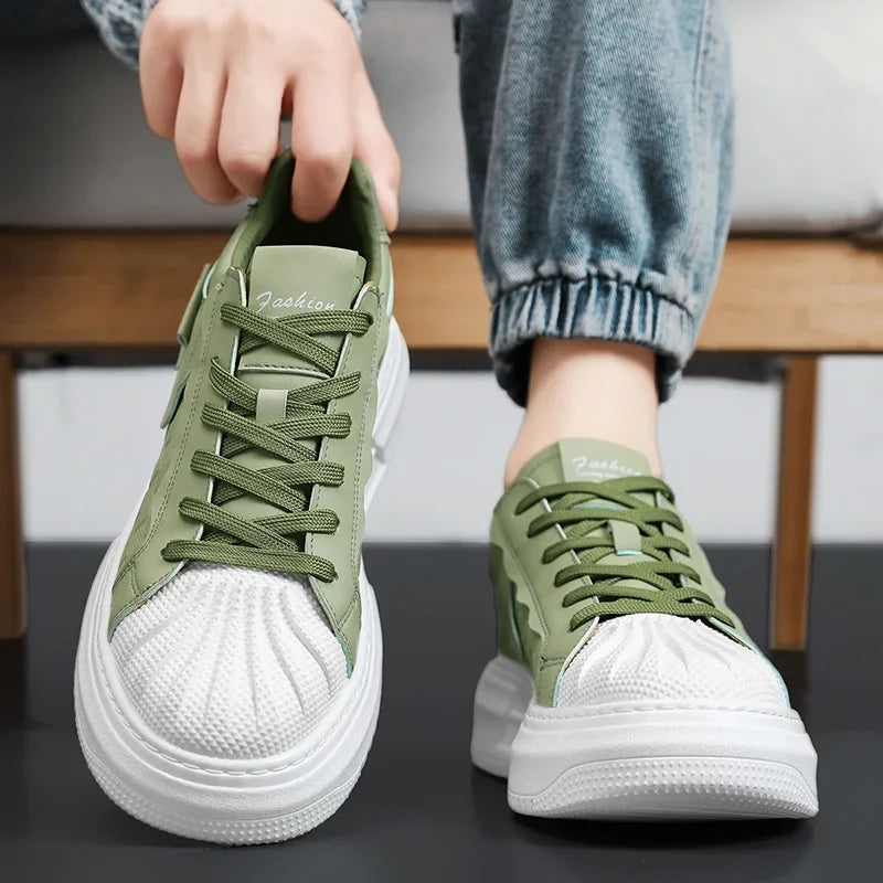 Men's Shoes 2025 New Trend Fashionable Versatile Breathable Niche Personality Casual Sports Board Shoes Thick Sole Comfortable