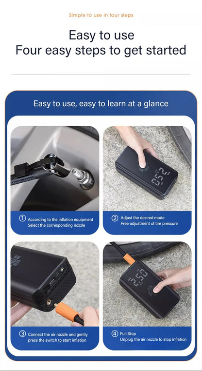 LEIBOO  Wired/Wireless Electric Air Pump Car Air Compressor Tire Inflator Pump for Motorcycle Bicycle Boat AUTO Tyre Balls