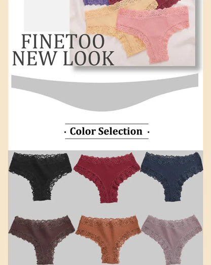 3PCS/Set Women Sexy Lace Panties Cotton Seamless Brazilian Panties Female Sexy Low Rise Soft Underwear G-String Lingerie S-XL