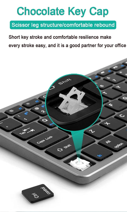 Bluetooth 5.0 &2.4G Wireless Keyboard and Mouse Combo Mini Multimedia Keyboard Mouse for Computer Laptop PC iPad Macbook Android