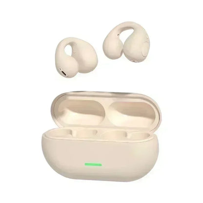 New Fone Bluetooth Headset 5.3 Wireless Air Conduction Headphones Clip Ear Music Noise Canceling HD Call Sports Gaming Earphone