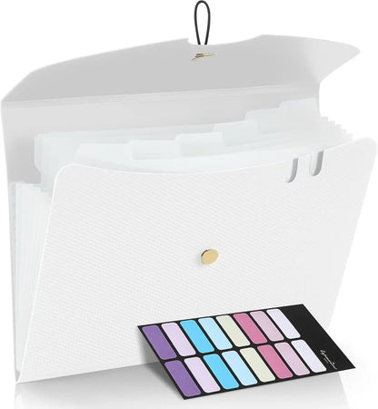 Expanding File Folder,5 Pocket Folders for Documents,Portable Paper Organizer for School Office Supplies,A4 Size