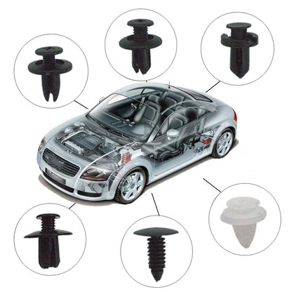 100pcs Auto Fastener Clip Kit Fender Rivet Clips Car Body Push Retainer Pin Rivet Bumper Door Trim Panel Retainer Car Clips