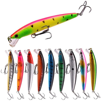 10 Pcs Fishing Lure Set Mini Fishing Hard Bait Minnow Floating Swing Crankbait Crazy Wobblers Artificial Bionic Crank Lures