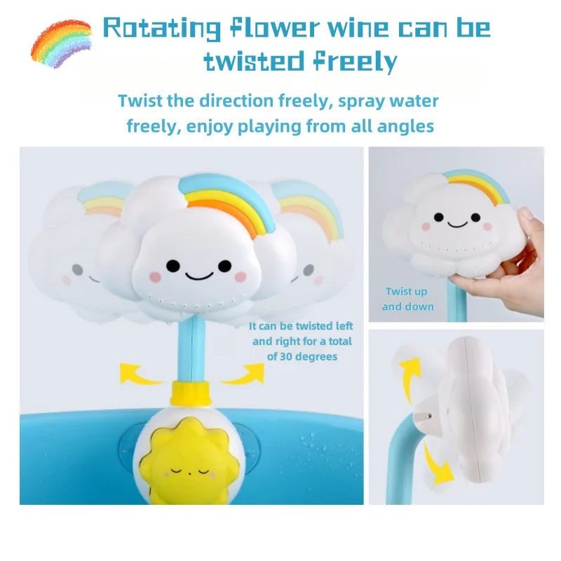 Cloud Weather Bath Toy for Kids Press Spray Educational Water Cycle Play Pool Beach Safe Fun