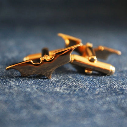Bat, gunmetal black cufflinks, silver accessories, novelty accessories, gifts for men