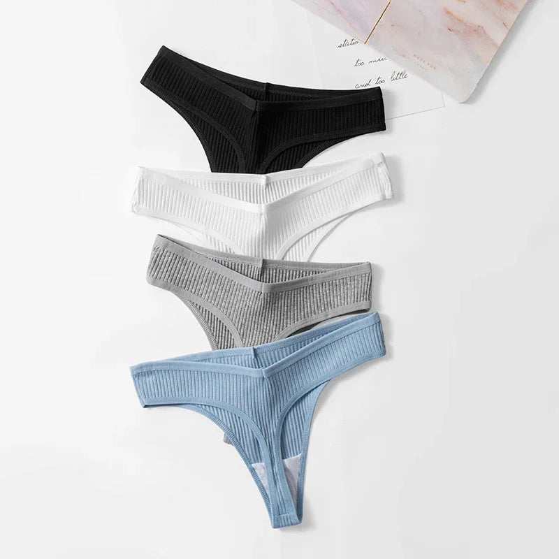 10PCS women's panties Cotton striped bikini panties Sexy sport thong soft, comfortable and breathable pure cotton sexy