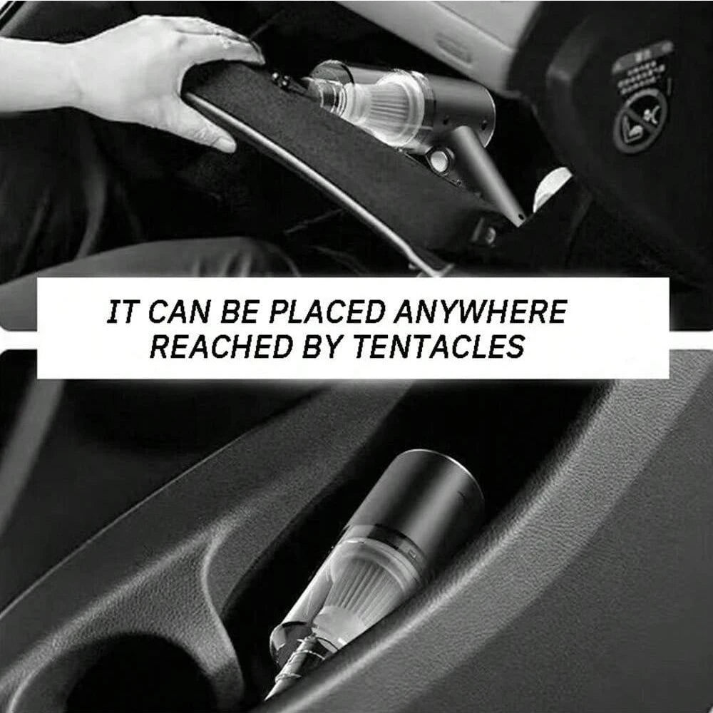 مكنسة كهربائية 3 في 1 مدمجة بالشفط والنفخ مع شحن USB ومكنسة كهربائية صغيرة للسيارات والمنزل