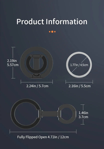 For MagSafe Double Sided Magnetic Phone Ring Holder Portable Folding Cellphones Stand Phone Accessories Support Bracket Grip