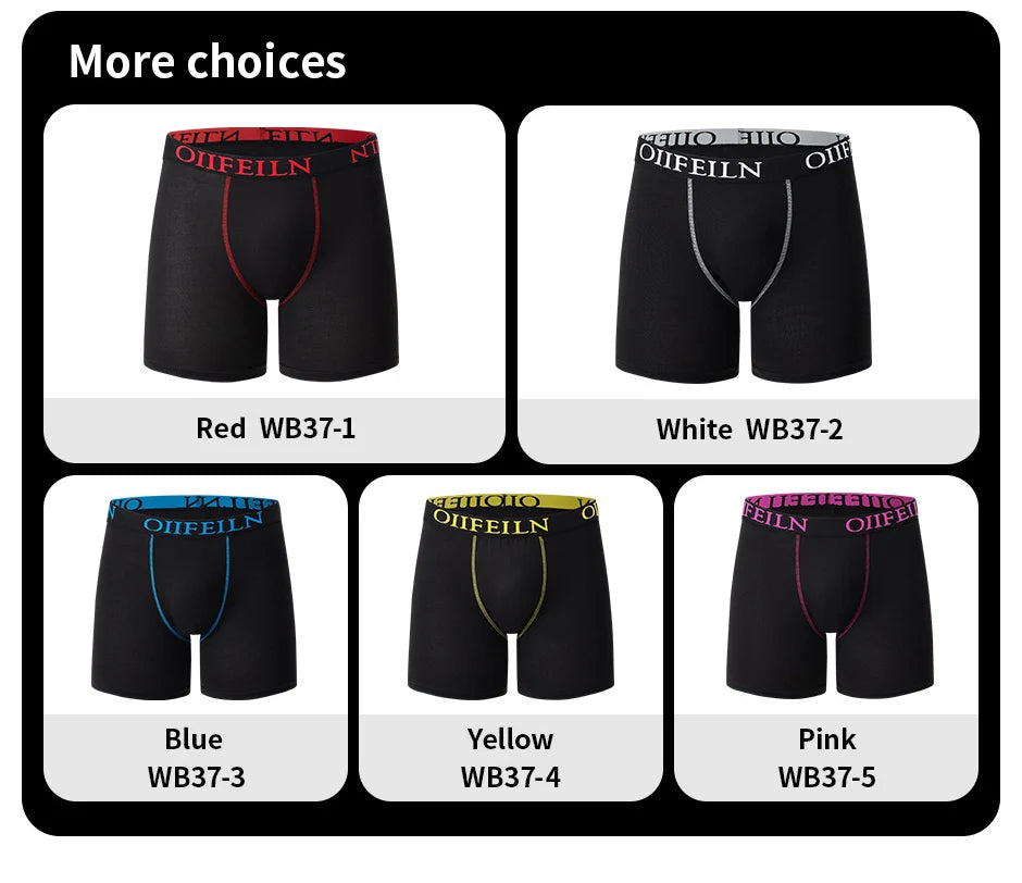 4/5 /10 Pcs Fashionable Men's Long Underwear Casual Boyshort Youth Sports Shorts Comfortable Breathable Stretch Shorts Underwear