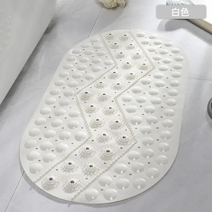 Bathroom Floor Mat, Bedroom Floor Mat, Shower Mat, Non - slip Absorbent Carpet, Oval Plain Water Drop PVC Rug