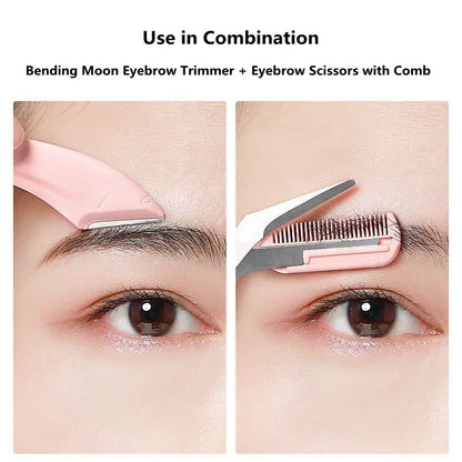 Eyebrow Trimming Knife Eyebrow Face Razor For Women Professional Eyebrow Scissors With Comb Brow Trimmer Scraper Accesso