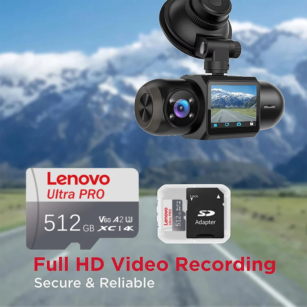 Original Lenovo Memory Card 2TB 128GB Class 10 V60 TF Card 1TB Mini SD Card 512GB 256GB A2 U3 Micro Card 2TB High Speed TF Card