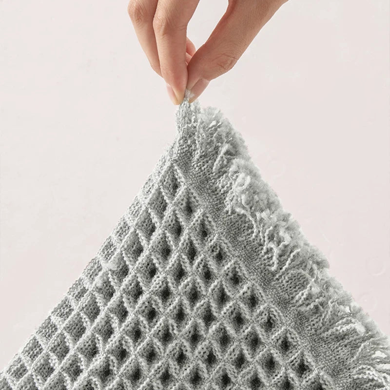 Bathroom Mat Woven Floor Mat Entrance Absorbent Carpet Microfiber Home Toilet Antislip Tassels Doormat Soft Machine Washable Rug