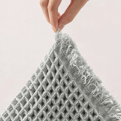 Bathroom Mat Woven Floor Mat Entrance Absorbent Carpet Microfiber Home Toilet Antislip Tassels Doormat Soft Machine Washable Rug