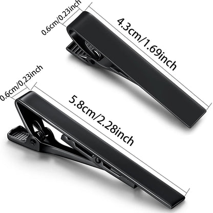 2 Pcs/set Metal Tie Clip Necktie Accessories Fashion Style for Men Daily Business Wedding Practical Clasp Tie Pin Collar Clip