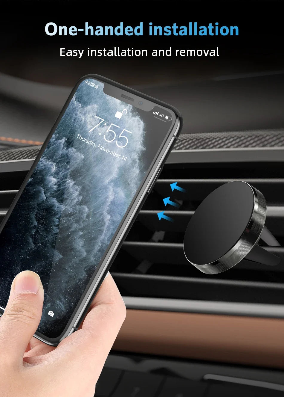 Magnetic Phone Holder in Car Stand Magnet Cellphone Bracket Car Magnetic Holder for Phone for iPhone 15 14 13 12 Huawei Xiaomi