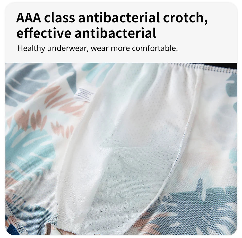 10-piece men's random fashion printed underwear Europe and large size sexy men comfortable wild boyshort elastic waist pants.