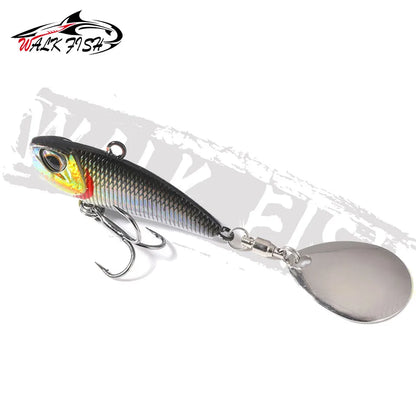 WALK FISH 7g 11g 15g 21g Spinner Bait Metal VIB Fishing Lure Rotating Tail Vibration Sequins Japan Wobbler Trolling Bait Pesca