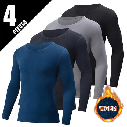 1/3/4 Pcs Men's Autumn And Winter Solid Color Warm Pants Slim Autumn Pants Comfortable Pants Men's Winter Plus Size 5XL Leggings