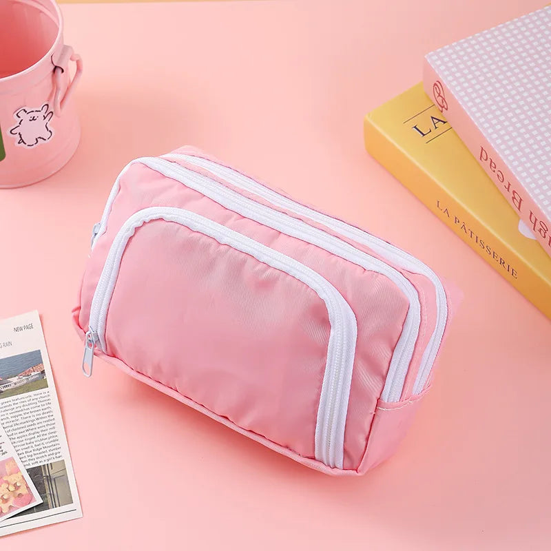 Multi Layer Pencil Case Large Capacity Kawaii  Pen Box Cute Pen Holder Pouch for Students Back to School Stationery Supplies