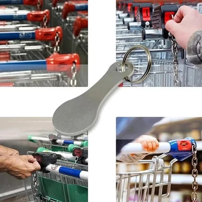Shopping Cart Token Stainless Steel Hard Portable Key Ring Metallic Keychain For Key Hook Practical Daily Use Accessorie Cart