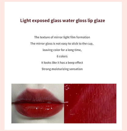 HERORANGE Light Glass-Like Lip Lacquer - Mirror Shine, Hydrating Formula; Smudge-Proof, Long-Wear, and Skin-Brightening