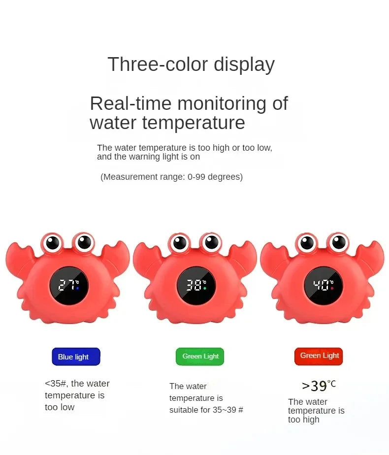 Baby Bath Temperature Meter Floating Digital Water Baby Bath Temperature Meter LED Display Temperature Tester Safety Cartoon