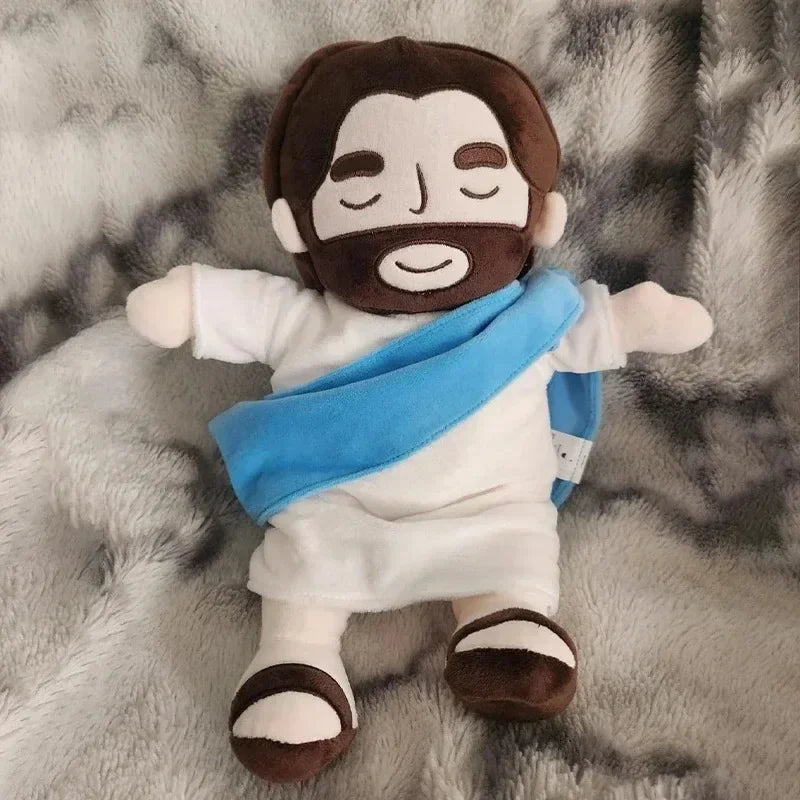 40CM Breathing Jesus Soothe Plush Toy for Kids Soft Soothing Jesus Plushies Comforting Jesus Heart Toy Easter Christmas Gifts