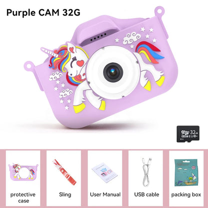 Summer Children Camera 1080P HD Toddler Digital Video Camera 2.0-inch Kids Camera with Silicone Cases Toys for Christmas Gifts