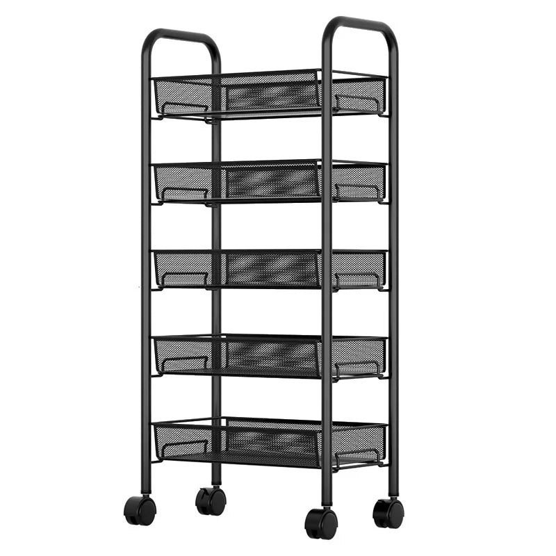 Kitchen Storage Ra Doorstep Drop off Mobile Cart Standalone Floor-Mounted Multi-Functional Organizer for Cooking Utensils